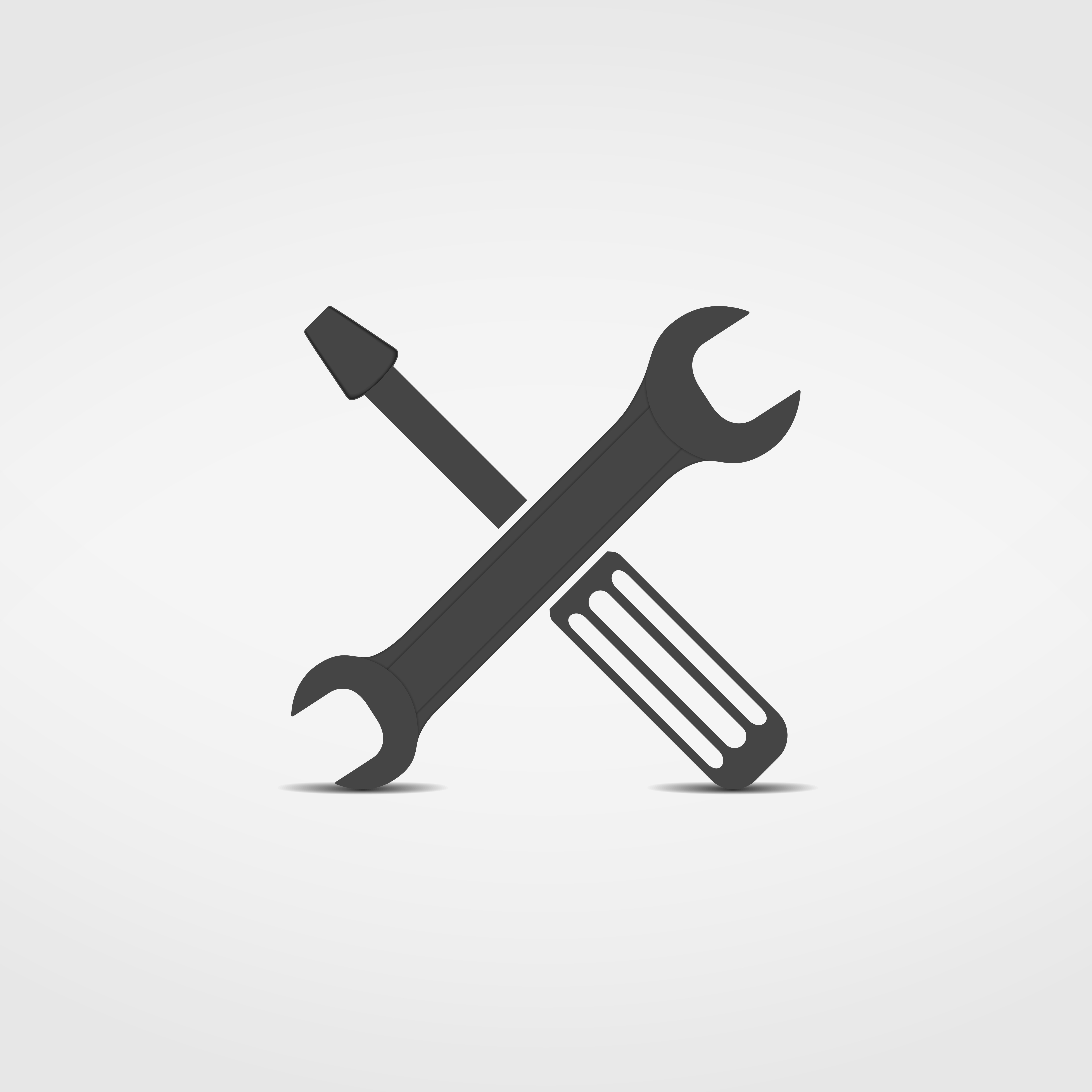 Screwdriver and wrench icon, vector eps10 illustration